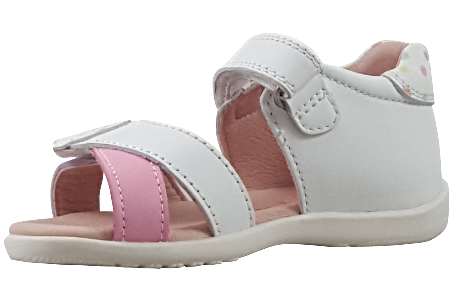 Garvalin Basic Heart SDL 242306B White/Pink Girls Sandals