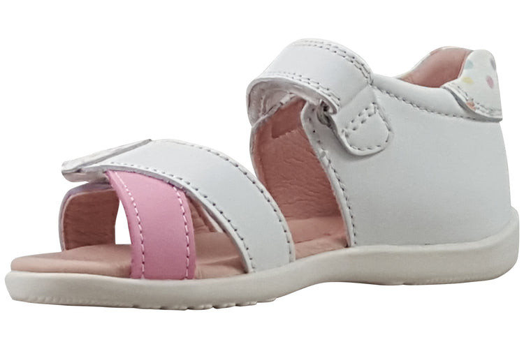 Garvalin Basic Heart SDL 242306B White/Pink Girls Sandals