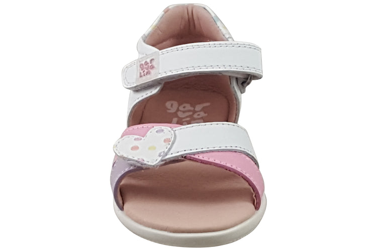 Garvalin Basic Heart SDL 242306B White/Pink Girls Sandals