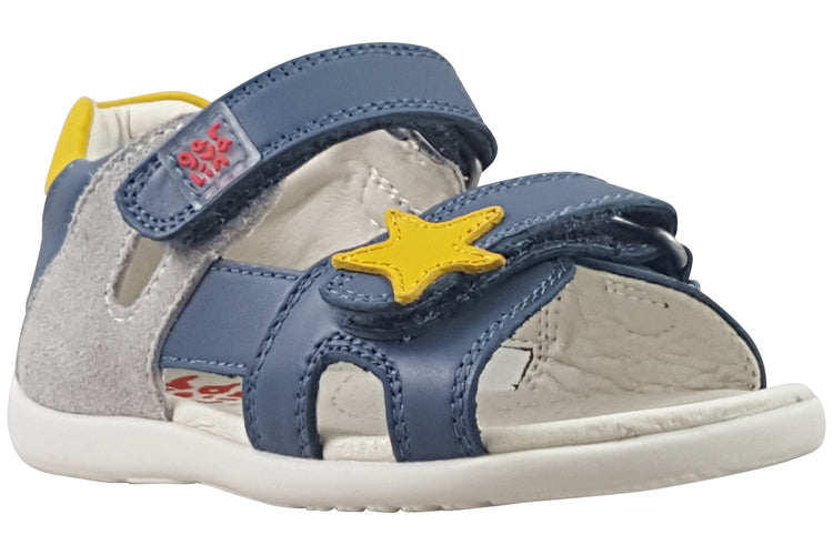 Garvalin Basic Star SDL 242318A Blue/Yellow Boys Sandals