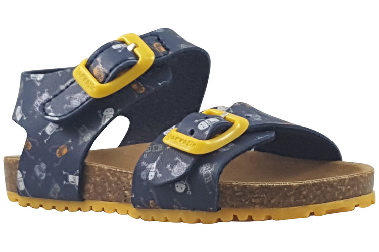 Garvalin Bio Gel SDL 242468A Navy/Yellow Boys Sandals
