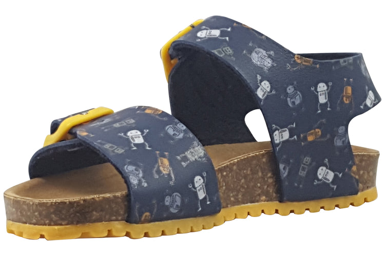 Garvalin Bio Gel SDL 242468A Navy/Yellow Boys Sandals