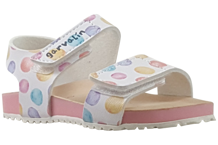 Garvalin Bio Gel SDL 242452B White/Spots Girls Sandals