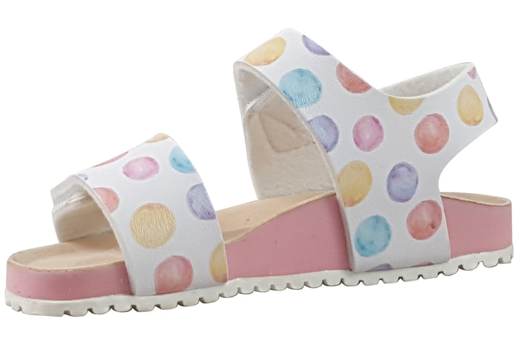 Garvalin Bio Gel SDL 242452B White/Spots Girls Sandals