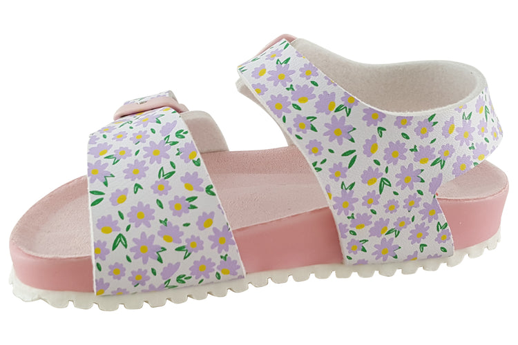 Garvalin Bio SDL 232433B Lilac Floral Girls Sandals