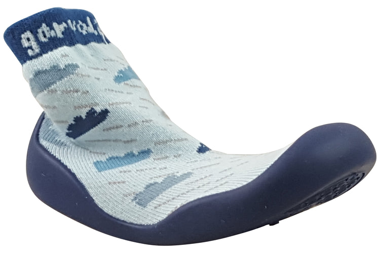 Garvalin Bunny Socks B 241310A Navy Boys Slippers