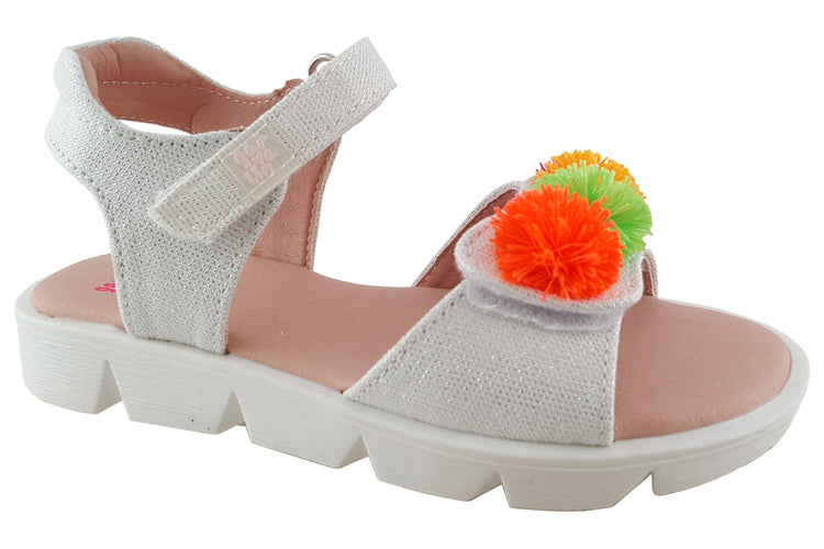 Garvalin Mini SDL 232337A Pom Poms Girls Sandals