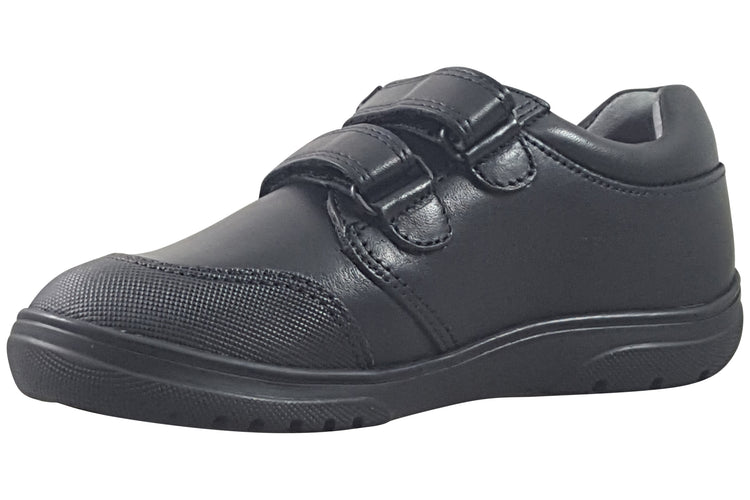 Garvalin Scholar 211701A Black Boys School Shoes