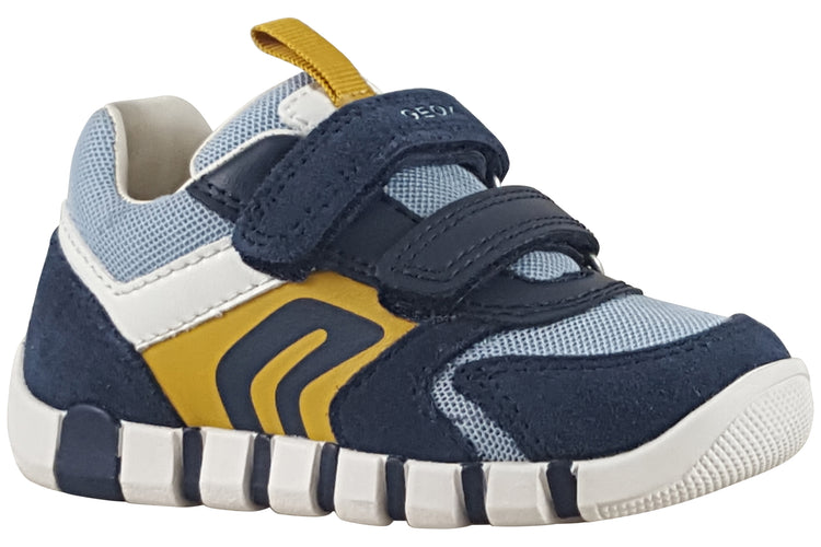 Geox Iupidoo Boy B3555D Navy/Yellow Boys First Shoes