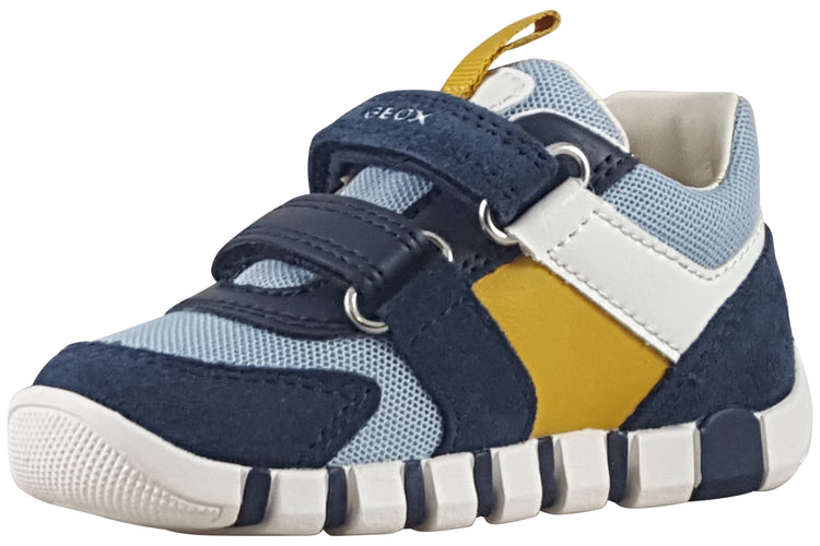 Geox Iupidoo Boy B3555D Navy/Yellow Boys First Shoes