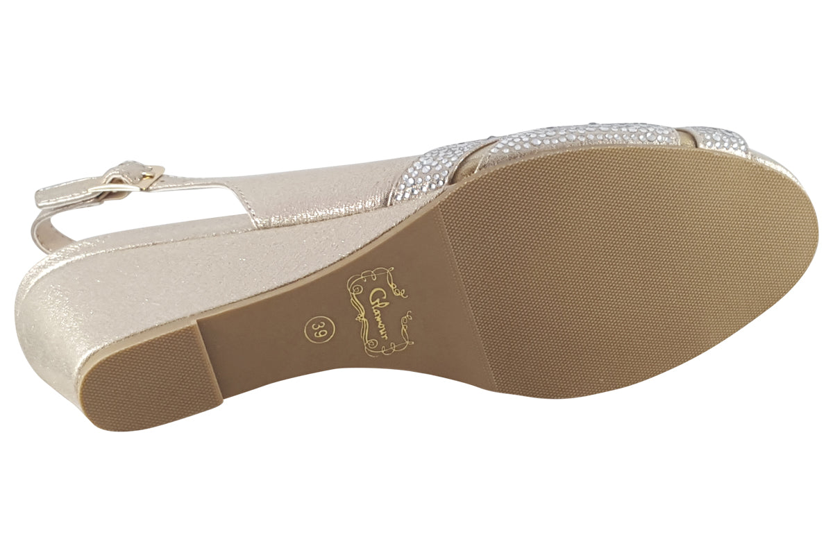 Glamour Minsk Gold Womens Sandals