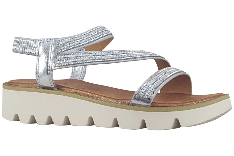 Heavenly Feet Fresco Silver Womens Sandals