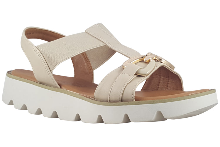 Heavenly Feet Lulu Beige Womens Sandals