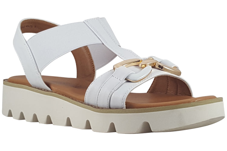 Heavenly Feet Lulu White Womens Sandals