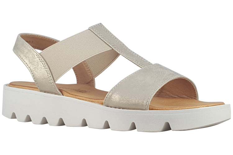 Heavenly Feet Ritz Shimmer Gold Womens Sandals