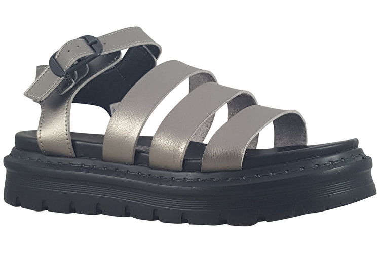 Heavenly Feet Saffron Pewter Womens Sandals