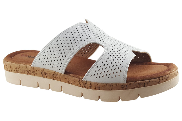 Heavenly Feet Shayla White Womens Sandals