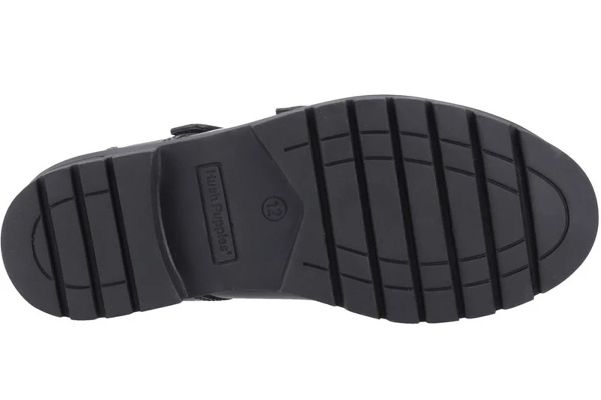 HushPuppiesEllaStrapGirlsShoesBlackPatentSole