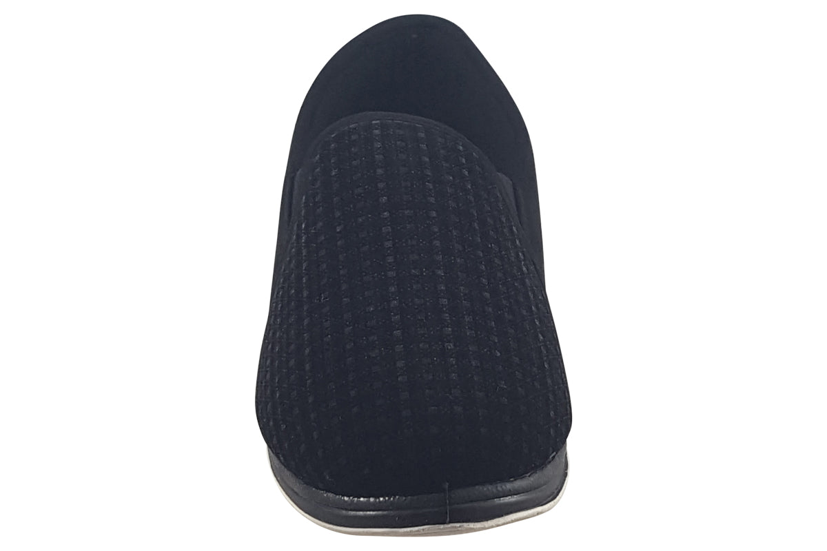 Padders Albert 408 Black Check Mens Slippers