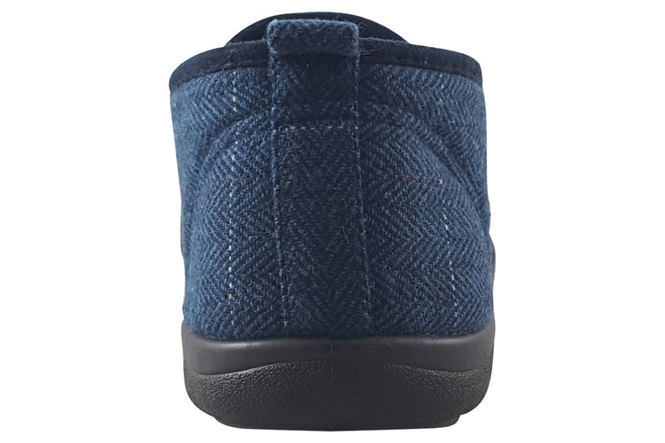 Padders Huntsman Navy Combi Mens Slippers