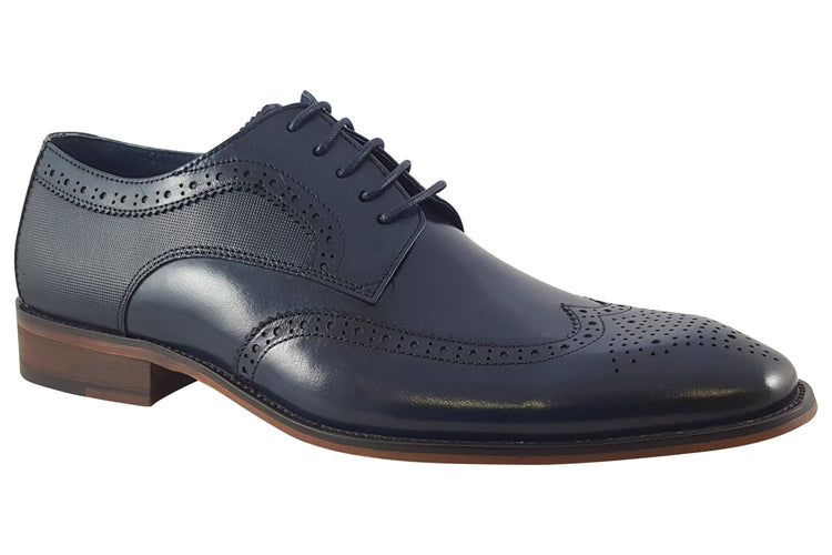 Paolo Vandini Gerrard Brogue Navy Mens Shoes