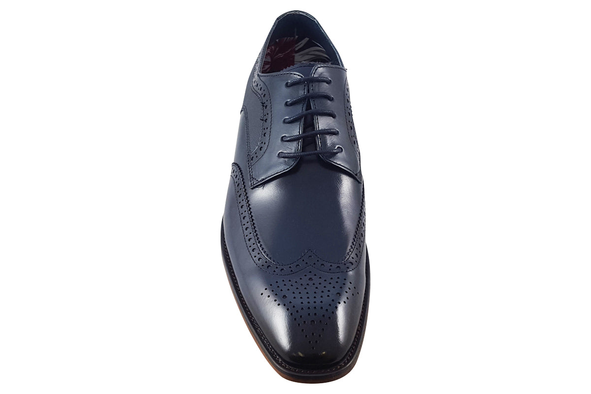 Paolo Vandini Gerrard Brogue Navy Mens Shoes