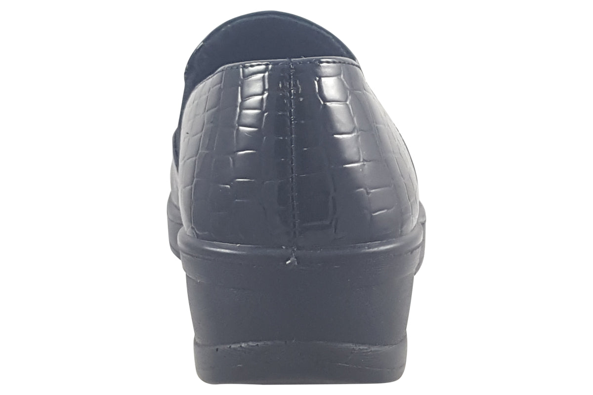 Shoe Tree Comfort Agatha Black Croc Womens Shoes