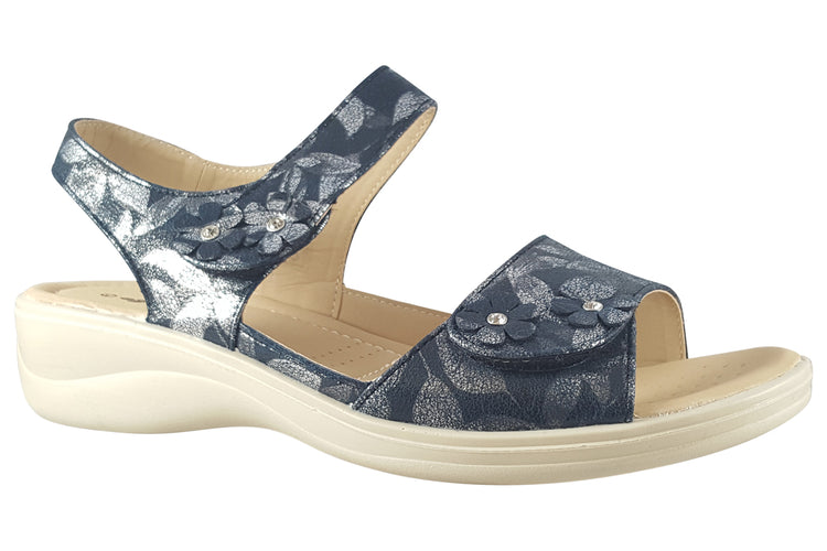 Shoe Tree Comfort Azalea Navy Womens Sandals