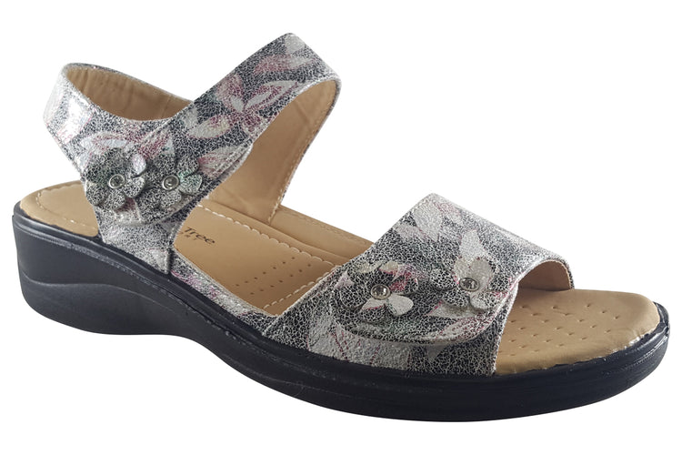 Shoe Tree Comfort Azalea Silver Womens Sandals