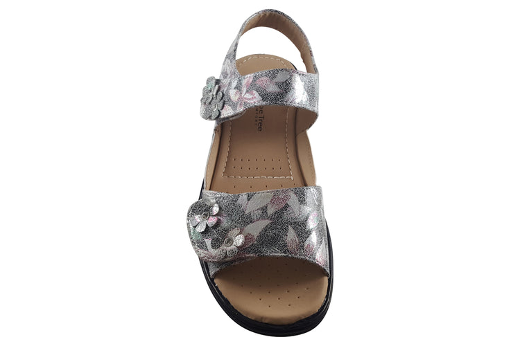 Shoe Tree Comfort Azalea Silver Womens Sandals