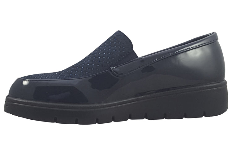 Shoe Tree Comfort Barbara Navy Womens Shoes