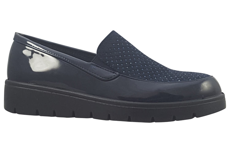 Shoe Tree Comfort Barbara Navy Womens Shoes