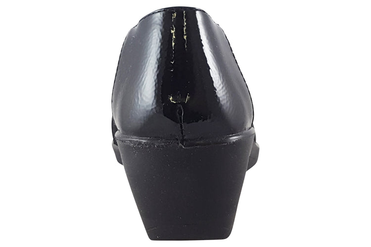 Shoe Tree Comfort Chrissy Black Patent Womens Shoes