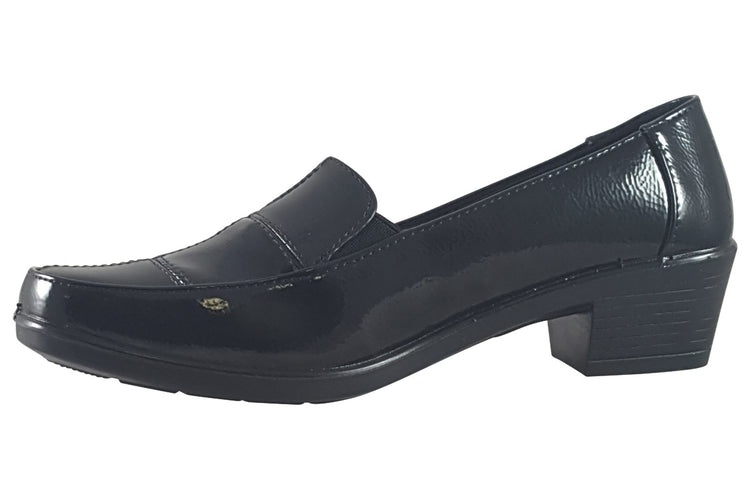 Shoe Tree Comfort Harlequin Black Patent Womens Shoes