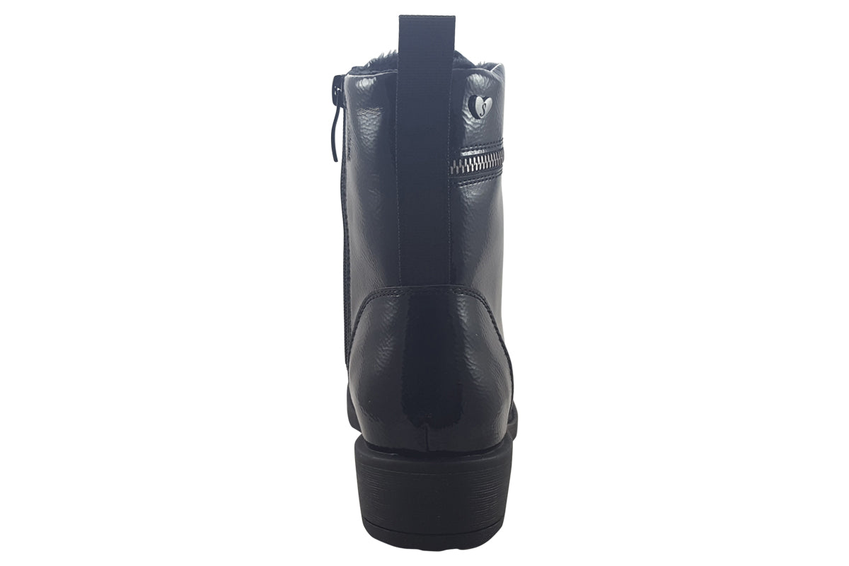 Susst Cooper 24 Black Patent Womens Boots