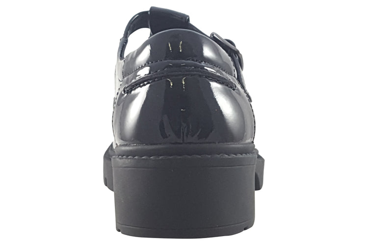 TEDS Brunel Onyx Patent Girls School Shoes