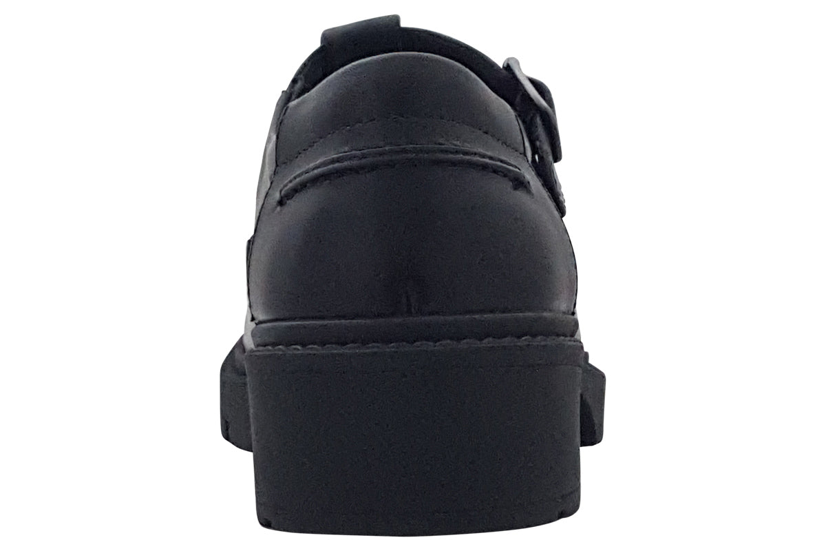 TEDS Brunel Onyx Girls School Shoes