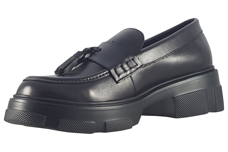 TEDS Leeds  Onyx Leather Girls School Shoes