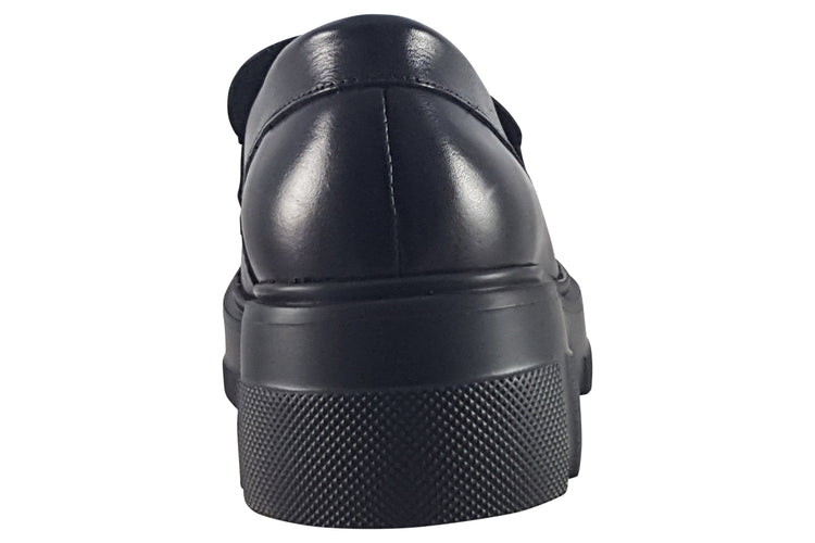TEDS Leeds  Onyx Leather Girls School Shoes