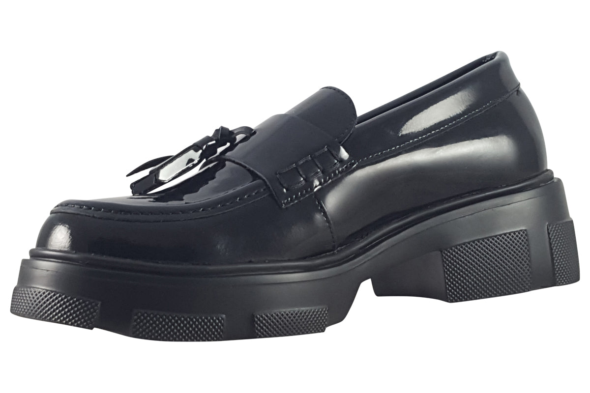 TEDS Leeds  Onyx Patent Girls School Shoes