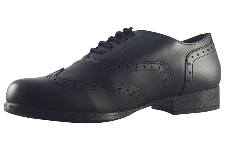 Term Footwear Bella Black Leather Girls School Shoes
