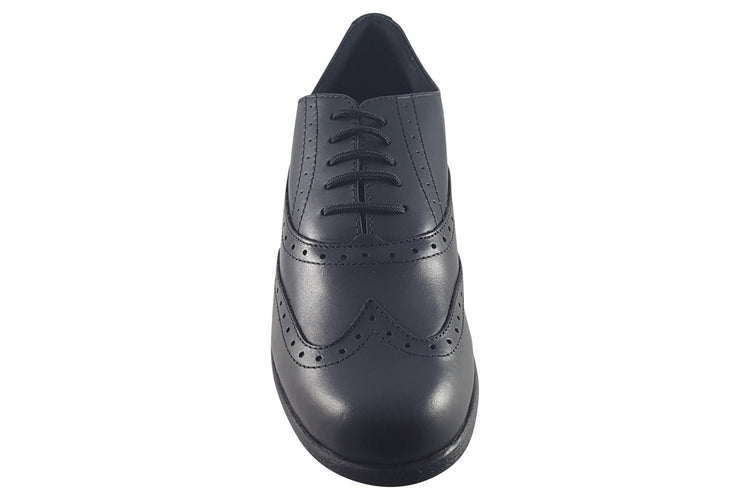 Term Footwear Bella Black Leather Girls School Shoes