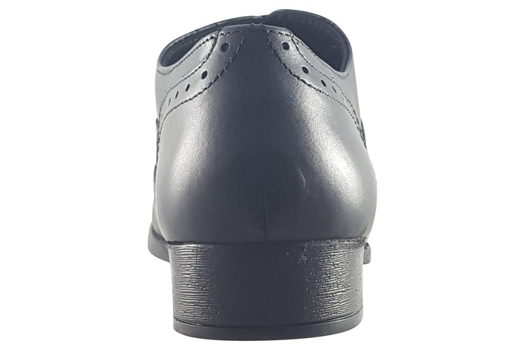 Term Footwear Bella Black Leather Girls School Shoes