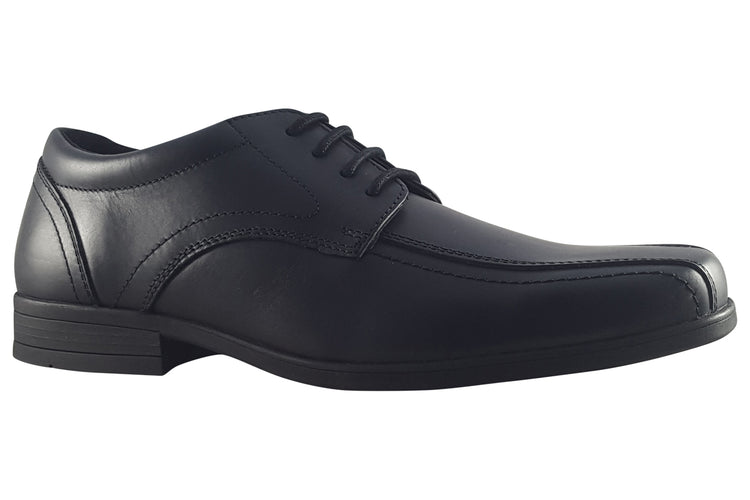 Term Footwear Edward Lace Up  Black Boys School Shoes (B)