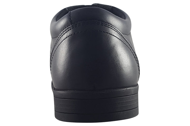 Term Footwear Edward Lace Up  Black Boys School Shoes (B)