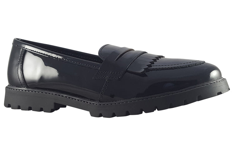 Term Footwear Willow Black Patent Girls School Shoes