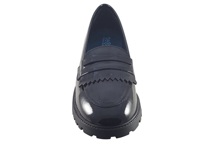 Term Footwear Willow Black Patent Girls School Shoes