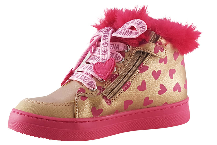 Agatha Betty Fluff 221941A Gold Girls Boots