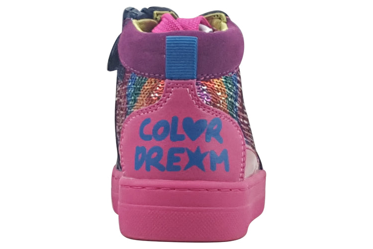 Agatha Betty Rainbow 231941A Navy Multi Girls Boots