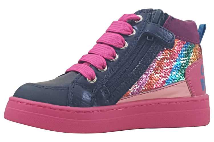 Agatha Betty Rainbow 231941A Navy Multi Girls Boots